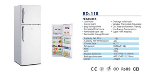 Oem tủ lạnh 220V50Hz đôi cửa kích thước nhỏ không có Frost Tủ đông Sliver thấp watt năng lượng cho bộ phận sử dụng - Product Image 5