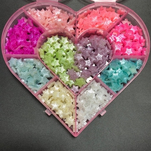 500 Uds. Preciosos dijes de Arte de estrellas coloridas Diy bailarina uñas redondeadas accesorios de salón de manicura decoración de caja de teléfono basura - Product Image 1
