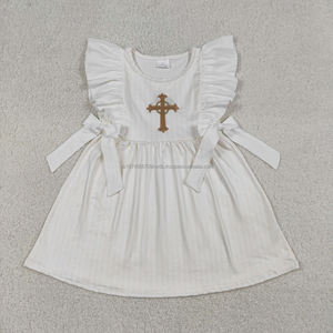 Pre-orden MOQ 5: Vestido de Halloween para Niños con Estampado Floral, Venta al por Mayor, Fábrica de Boutique, Nueva Moda Infantil, Algodón Orgánico Suave - Product Image 6