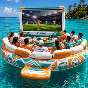 Sofá Flotante Personalizado para <span class=keywords><strong>Cine</strong></span> con Mini Bar, Respaldo y Soporte para Pantalla Grande, Ideal para Fiestas en Resorts de Playa y Negocios de Alquiler - Product Image 2