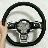 Volant en cuir noir pour Volante Para Golf Mk6 MK7 R GTI GTD GTE Polo GTI Scirocco GTI Golf 7