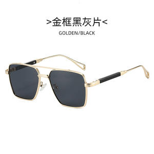 Nouveau européen américain hommes mode carré lunettes de soleil UV400 enfants amical extérieur métal vent vieux argent Style à la mode pour hommes - Product Image 6