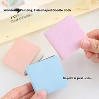 Mini carnet de croquis carré portable A7 avec couverture personnalisée, carnet de croquis carré en cuir pour enfants, mini carnet de croquis pour étudiants