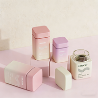 Bouteille carrée en verre de 60 ml, 90 ml, 120 ml avec couvercle en plastique, couleur dégradée, pot à suppléments, conteneur à pilules de forme carrée, vente en gros