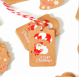 Etiqueta de tarjeta colgante de papel marrón de Navidad, árbol de Santa, tarjeta de regalo, decoración de Navidad, colgante, novedad de <span class=keywords><strong>2022</strong></span> - Product Image 4