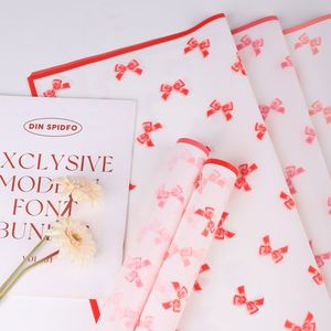 Papier d'emballage mat floral imperméable à motif nœud, directement de l'usine, fournitures pour fleuristes pour emballage cadeau - Product Image 4