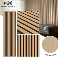 Échantillon de panneaux acoustiques MJ Master Acoustic Wood Design, isolation phonique, design intérieur Akupanel, panneaux acoustiques en polyester.