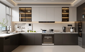 Ensemble complet de meubles, modèle d'armoire pour cuisine, style moderne, luxe, taille modulaire, fournisseur extérieur, armoire de cuisine personnalisée bon marché - Product Image 2