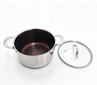 Ensemble de casseroles en acier inoxydable personnalisé de 4 pièces, antiadhésif, respectueux de l'environnement