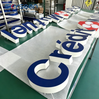 Letrero de Letras Curvas de Acrílico 3D Personalizado SKYSEEN, Letrero Luminoso LED con Iluminación Frontal, Resistente al Agua IP65, para Logotipo de Tienda o Banco