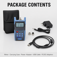 Medidor de Potencia Óptica Portátil JW3216 con Resolución de 0.01dBm, Detector InGaAs, Rango de -70~+10dBm, 850/1300/1310/1490/1550nm, Probador de Cables de Conexión