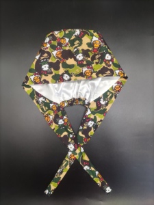 बुना हुआ कपास चरित्र स्क्रब टोपी खोपड़ी स्क्रब टोपी, महिलाओं और डॉक्टर के लिए सैटिन-लाइन नर्स कैप - Product Image 3