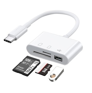 Adaptateur OTG 3-en-1 Lightning vers lecteur de <span class=keywords><strong>carte</strong></span> TF SD USB Type C pour Apple <span class=keywords><strong>iPhone</strong></span> 14 13 11 12 <span class=keywords><strong>X</strong></span> Pro - Product Image 1