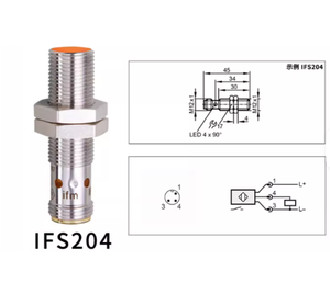 เซ็นเซอร์ IFM รุ่น IFS204 สวิตช์แบบเหนี่ยวนำ 4 มม. 10-30VDC PNP NO ของแท้จากเยอรมนี สินค้าใหม่ในสต็อก สำหรับการตรวจจับในอุตสาหกรรม - Product Image 4
