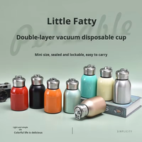 Mini termo portátil de acero inoxidable 304, diseño moderno y deportivo, taza de café hermética de doble pared, frasco de jugo para viajes, Camping