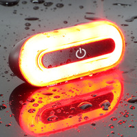 Casco de motocicleta Retro de cara completa para carreras todoterreno, luces Led de seguridad para correr, luces de freno, accesorios para casco de cara abierta, motocicleta