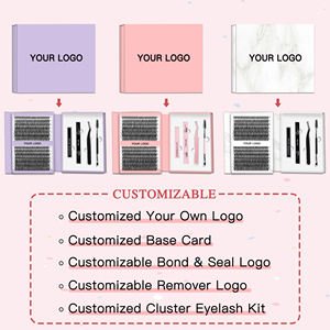 Pestañas Postizas de Visón Sintético al por Mayor DIY Extensiones de Pestañas Segmentadas Precortadas Juego de Pestañas en Segmentos Debajo de los Grupos de Pestañas con Adhesivo y Sellador - Product Image 5