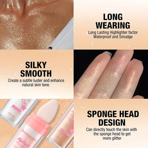 Poudre illuminatrice scintillante 3 couleurs pour le corps, effet naturel, vente en gros - Product Image 4