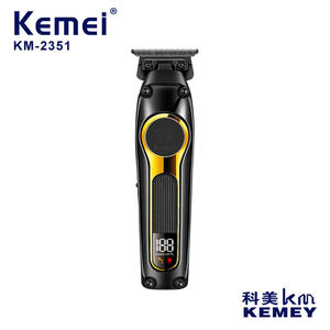 เครื่องตัดผมไฟฟ้า Kemei ระดับมืออาชีพ พร้อมหน้าจอดิจิตอลและใบมีด DLC สำหรับใช้ในร้านเสริมสวย - Product Image 2