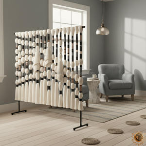 Tapiz Boho Chic Hecho a Mano, Bola Esférica de Macramé, Arte de Pared de Burbujas, Decoración de Pared para Sala de Estar, Decoraciones de Pared para el Hogar de Lujo - Product Image 2