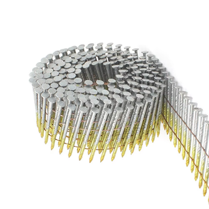 OEM ODM Smooth Shank Cap Head Steel Coil Nails for Roofing Wood Construction Common Iron Ring Shank Fastening Applications - Product Image 1