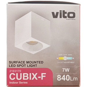 ไฟสปอร์ตไลท์ติดเพดาน LED 7W 3xCCT 840lm 9x9x10 ซม. แสงสีขาวสำหรับใช้ภายในอาคาร - Product Image 2