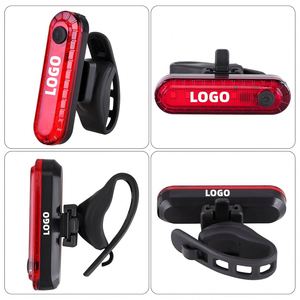 Universal Fit Bike Tail <b>Light</b> Custom Logo <b>USB</b> <b>Rechargeable</b> COB LED 4 Modes Promotional Gift High Elasticity Strap Cycling <b>Light</b> - Product Image 1