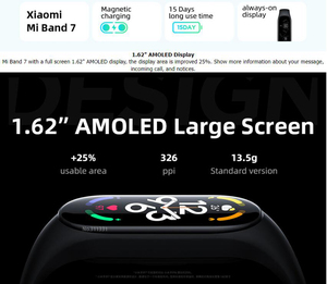 <span class=keywords><strong>Xiaomi</strong></span>-<span class=keywords><strong>Bracelet</strong></span> <span class=keywords><strong>connecté</strong></span> <span class=keywords><strong>Mi</strong></span> <span class=keywords><strong>Band</strong></span> 7, avec écran AMOLED, étanche, capteur d'activité physique avec BT et mesure du taux d'oxygène dans le sang, <span class=keywords><strong>6</strong></span> couleurs - Product Image 4