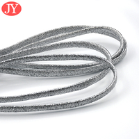 Lacets plats métalliques scintillants 8 mm, lacets en corde, emballage personnalisé, lacets de 130 cm de long