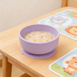 Bol à riz rond grande capacité, épaissi, anti-brûlure pour bébé, en silicone, vaisselle domestique - Product Image 2
