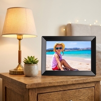Bingkai Foto Digital Pintar 10 Inci dengan Layar LCD, Pemutar Video Iklan Mini, Dilengkapi Musik MP3 1080p & Bingkai Akrilik