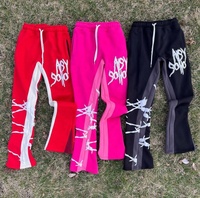 KY 3d Puff Print Street Sweatpants and Hoodie Set Full Zip up Street Wear Hoodie Survêtement