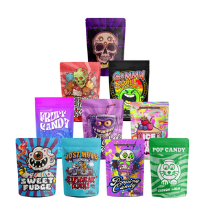 Nhiệt Con Dấu Lá Zip Khóa Tùy Chỉnh In Doypack Mùi Bằng Chứng Đôi Dây Kéo Nhựa Trẻ Em Chịu Mài Mòn 3.5G Đóng Gói <span class=keywords><strong>Cali</strong></span> Mylar Túi - Product Image 1