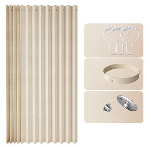 XinLan Vente en gros <span class=keywords><strong>Rideau</strong></span> de placard familial pour porte coulissante, facile à installer - Product Image 1