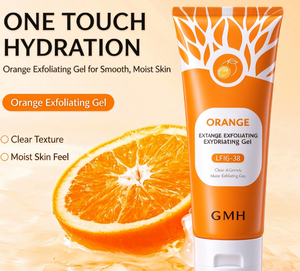 Gel exfoliant pour le visage à l'orange, gel exfoliant transparent, extrait d'orange douce, renouvellement de la peau, 100g - Product Image 3