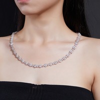 Collier tennis anti-ternissement pour femme en argent sterling 925 avec moissanite VVS1, chaîne cubaine hip-hop, colliers ras-du-cou personnalisés, fabricant de bijoux