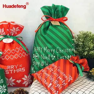 Huadefeng Customised Printed Plastic Cheap Gift Drawstring Bags For Packaging