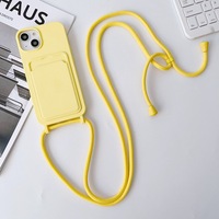 Réglable Silicone TPU Bandoulière Lanière Cas Doux Collier Mobile Téléphone Cas Titulaire De La Carte pour iPhone 17 16 15 14 13 12 11 XR 8