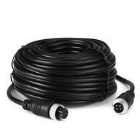 Câble d'extension audio-vidéo étanche M12 4 broches mâle-femelle pour caméra de voiture et surveillance, longueurs 1m, 5m, 10m, 15m, 20m, 25m