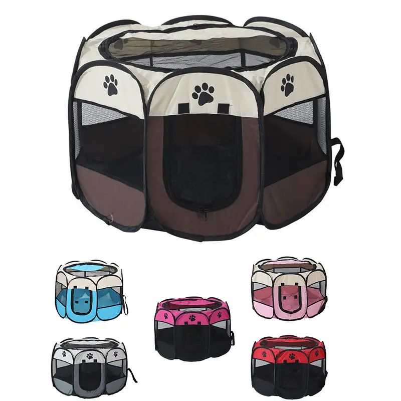 Hot Sale Octagon Pet Pen Pet Tent Oxford Durable Collapsible Dog Cage Dog Cat Delivery Room Cat Kennel