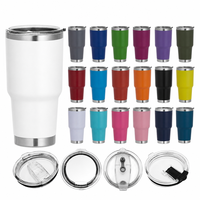 Gobelets isothermes en acier inoxydable 304 de qualité alimentaire à double paroi de 30 oz, revêtement poudré personnalisé, pour le camping (vente en gros)