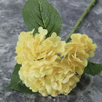Hydrangées artificielles de haute qualité, toucher réaliste, en latex, grande tête, vert et blanc, fleurs d'hortensia pour décoration de mariage