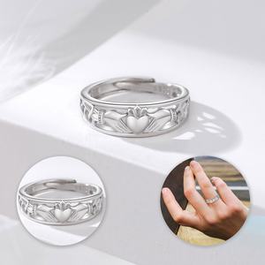 Wholesale Price <strong>Ring</strong> 925 Sterling Silver Jewelry Irish <strong>Claddagh</strong> Hand Hug Heart Crown <strong>Rings</strong> for <strong>Men</strong> or Women - Product Image 3