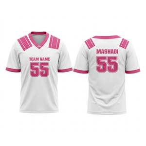 Maillot de football américain pour homme à manches courtes, impression par transfert thermique, respirant, grande taille, anti-transpiration, extensible, pour supporter - Product Image 1