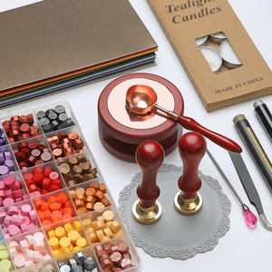 Sealing Wax Kit Complete <b>Set</b> With Stamps Wax Granules <b>Tools</b> For Beginners Gift <b>Box</b> - Product Image 4