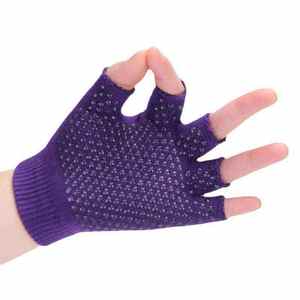 Guantes Deportivos <span class=keywords><strong>de</strong></span> Calistenia, Guantes Profesionales sin Dedos con Puntos Antideslizantes, Color Sólido, para Pilates y Yoga - Product Image 6