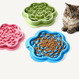 Comedero Lento de Silicona para Perros y Gatos, Tapete para Lamer para Gatos, Grado Alimenticio, Sin BPA, Comedero con Forma de Flor, Laberinto, Anti-Asfixia - Product Image 1