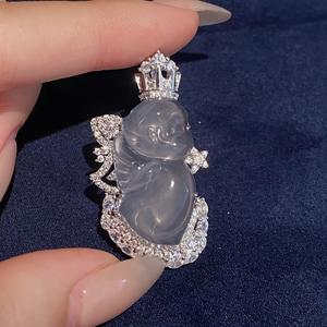 Collar con Colgante de Luna de Diamante y Planeta de Ensueño en Plata de Ley S925 con Cadena de Cierre de Piedra Lunar, Diseño de Nicho, Sensación de Alta Gama para Mujer - Product Image 3