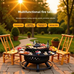 Braciere in ferro potenziato, grande, per barbecue all'aperto, <span class=keywords><strong>a</strong></span> <span class=keywords><strong>legna</strong></span>, per falò, stufa riscaldante per riunioni in cortile - Product Image 2