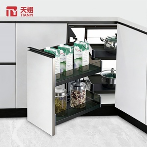 TIANYI Wholesale Hardware Accessories Kitchen <b>Corner</b> <b>Basket</b> Storage Box Kitchen Utensil Storage <b>Basket</b> Monster Pull-out <b>Basket</b> - Product Image 1